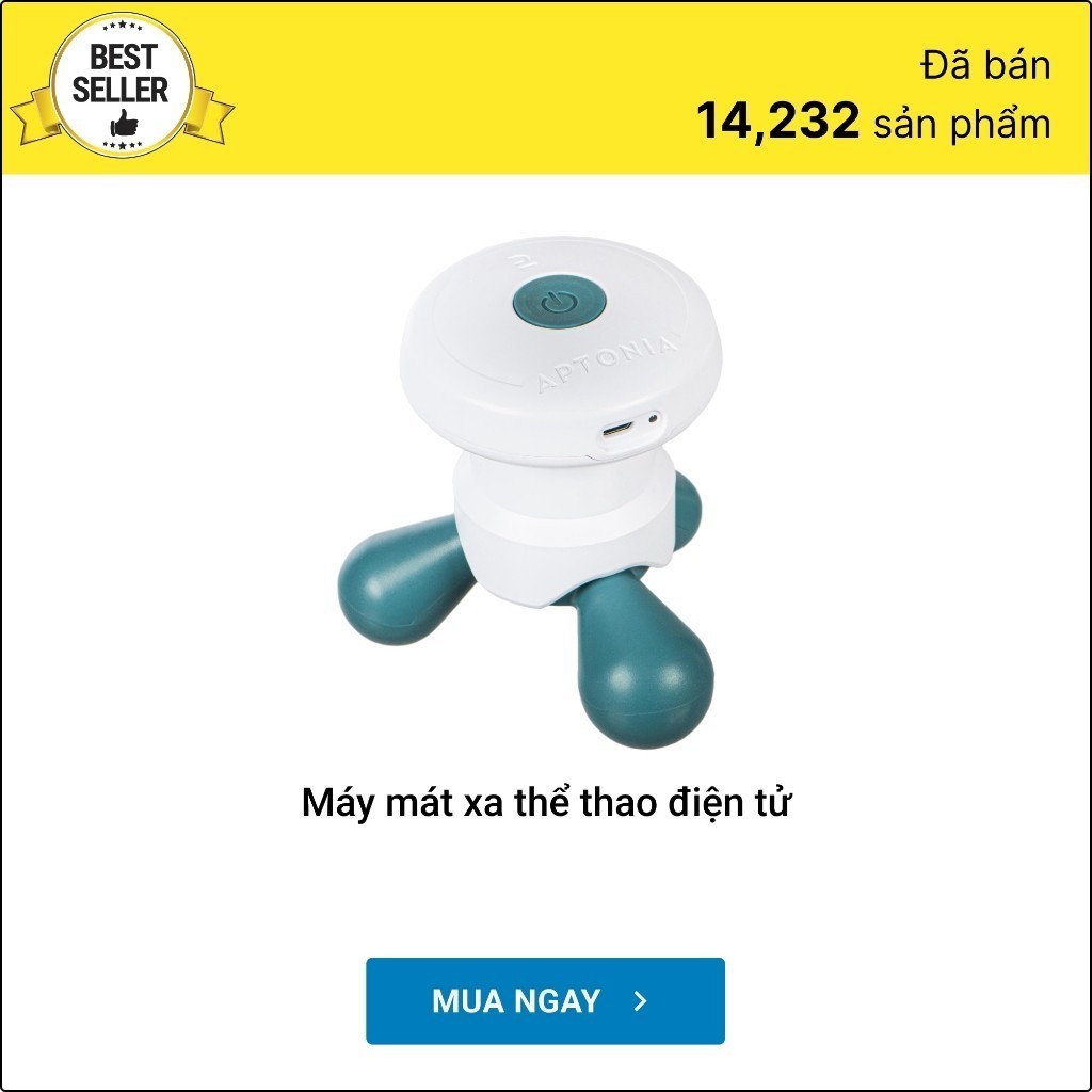 Mô tả Dụng cụ massage rung điện tử DECATHLON DECATHLON mã 8518808 - 1