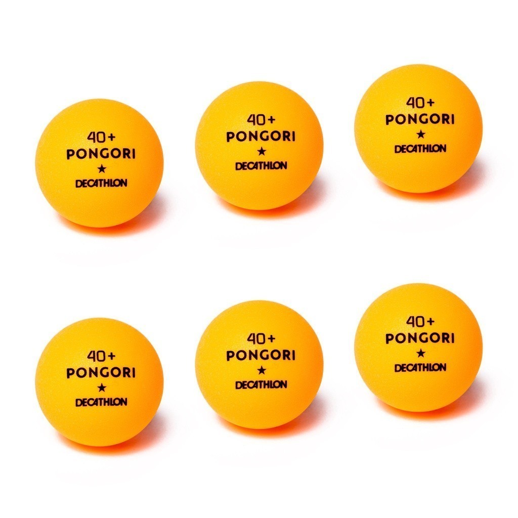 Mô tả Hộp 6 quả bóng bàn ttb 100* 40+ cam DECATHLON PONGORI mã 8773562 - 1