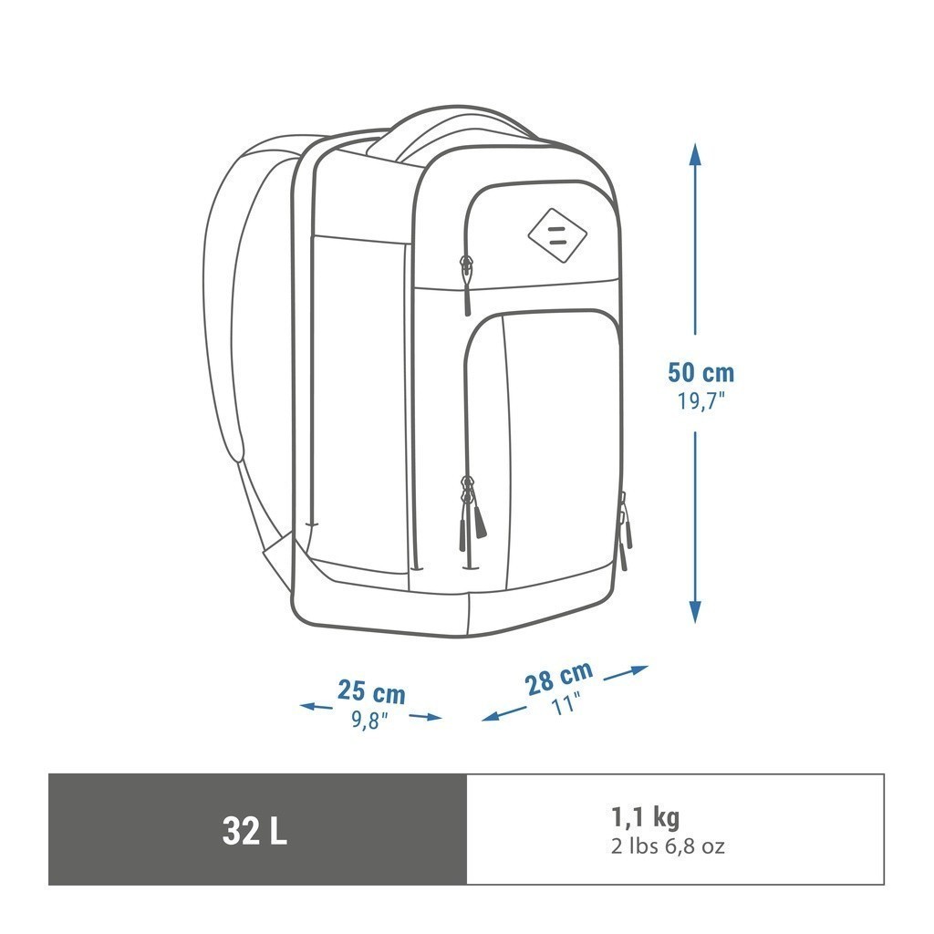 Mô tả Balô dã ngoại DECATHLON 32 lít đen mã 8649351 - 4