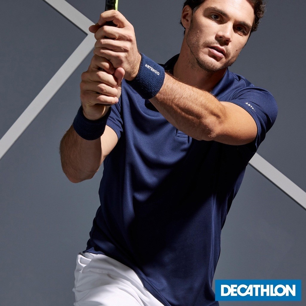 Mô tả Áo thun polo chơi tennis, cầu lông, bóng bàn, pickleball dry 100 DECATHLON cho nam - 1