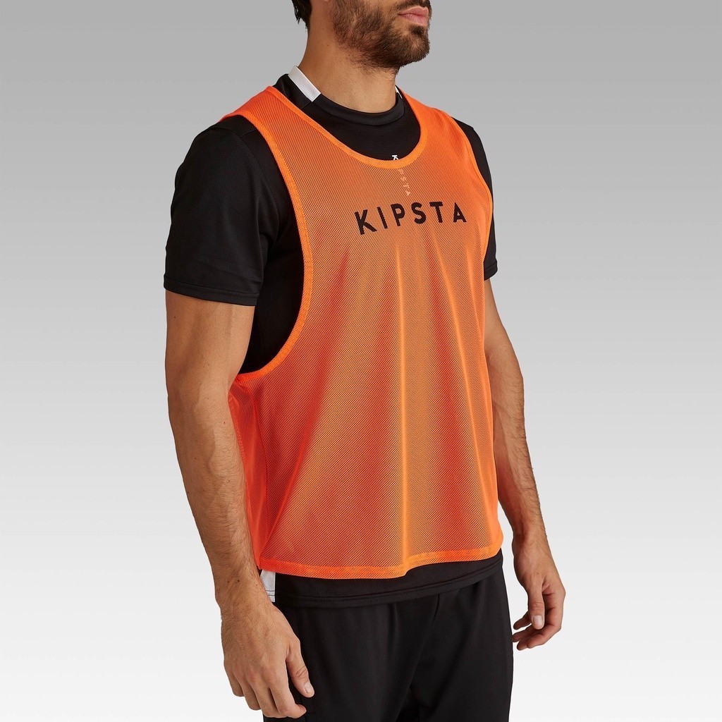 Mô tả Áo bib luyện tập cho người lớn DECATHLON kipsta cam dạ quang mã 8526947 - 4