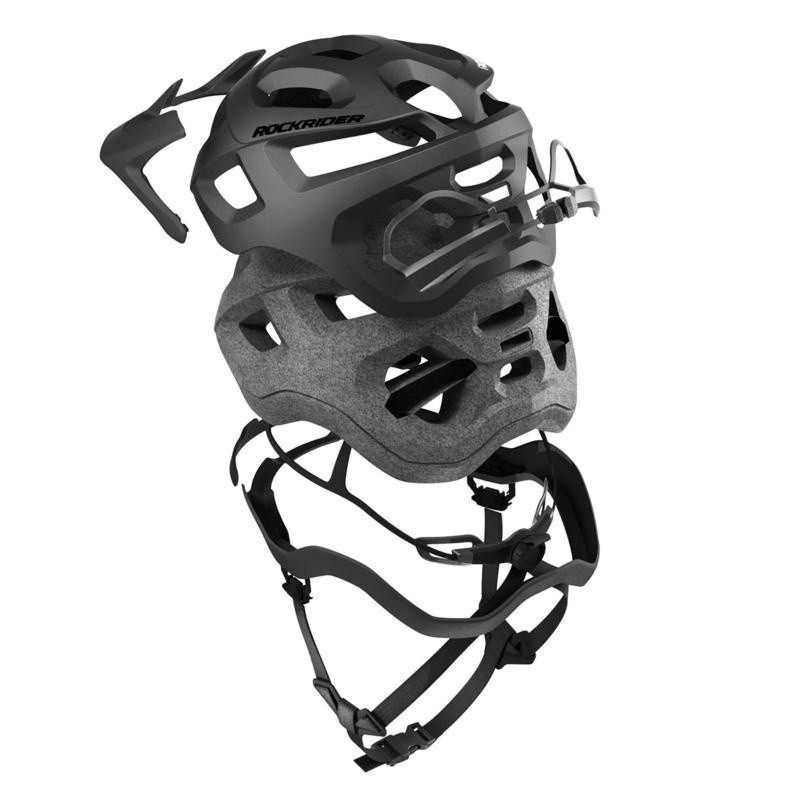Mô tả Mũ bảo hiểm xe đạp địa hình nam nữ DECATHLON rockrider rockrider st 500 màu đen 8529388 - 8
