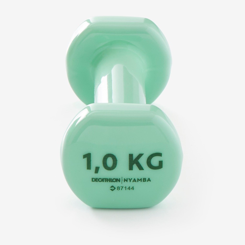 Mô tả Bộ 2 tạ cầm tay 1 kg màu xanh lá nam nữ DECATHLON DOMYOS nyamba 8336571 - 1