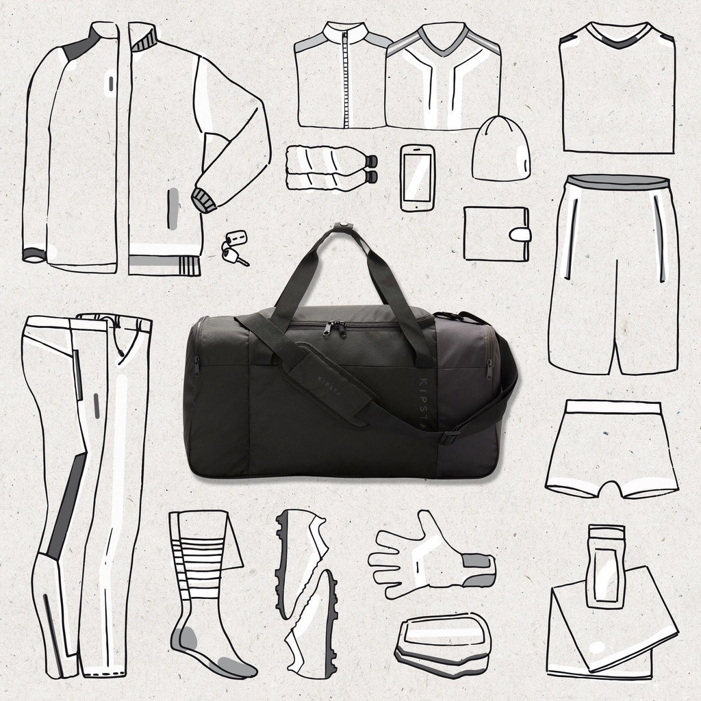 Mô tả Túi thể thao essential 55l màu đen DECATHLON kipsta mã 8558317 - 2