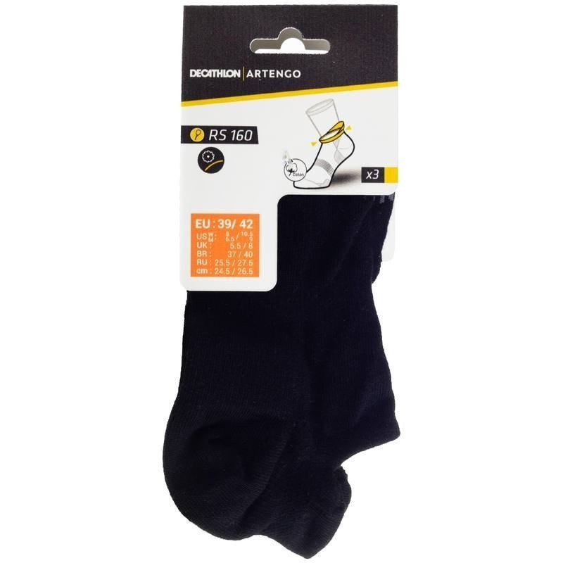 Mô tả Gói 3 đôi tất thể thao cổ thấp rs 160 màu đen DECATHLON artengo mã 8522600 - 7
