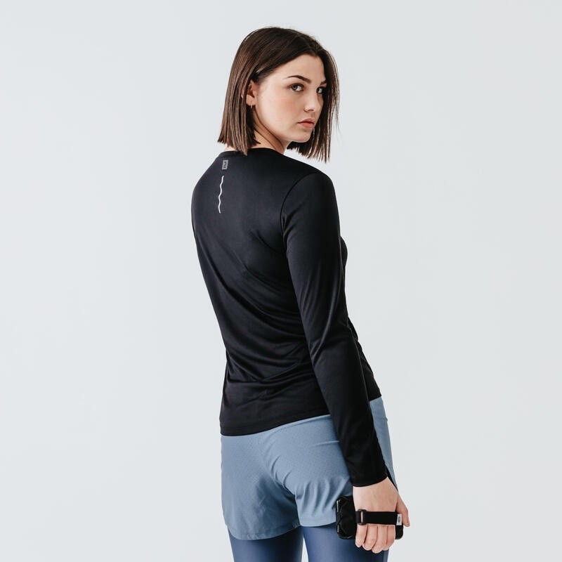 Mô tả Áo dài tay chạy bộ chống nắng sun protect cho nữ màu đen DECATHLON kalenji mã 8380664 - 2