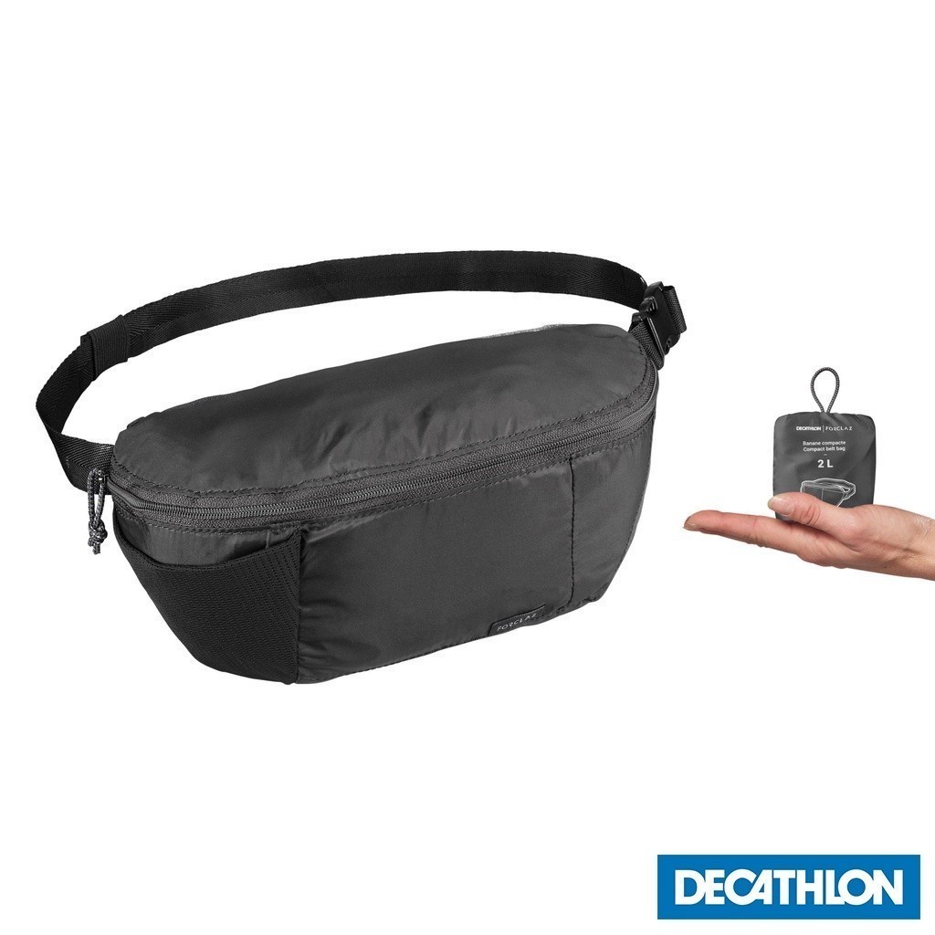 Mô tả Túi đeo hông du lịch 2l gọn nhẹ travel 100 đen DECATHLON forclaz mã 8560408 - 1