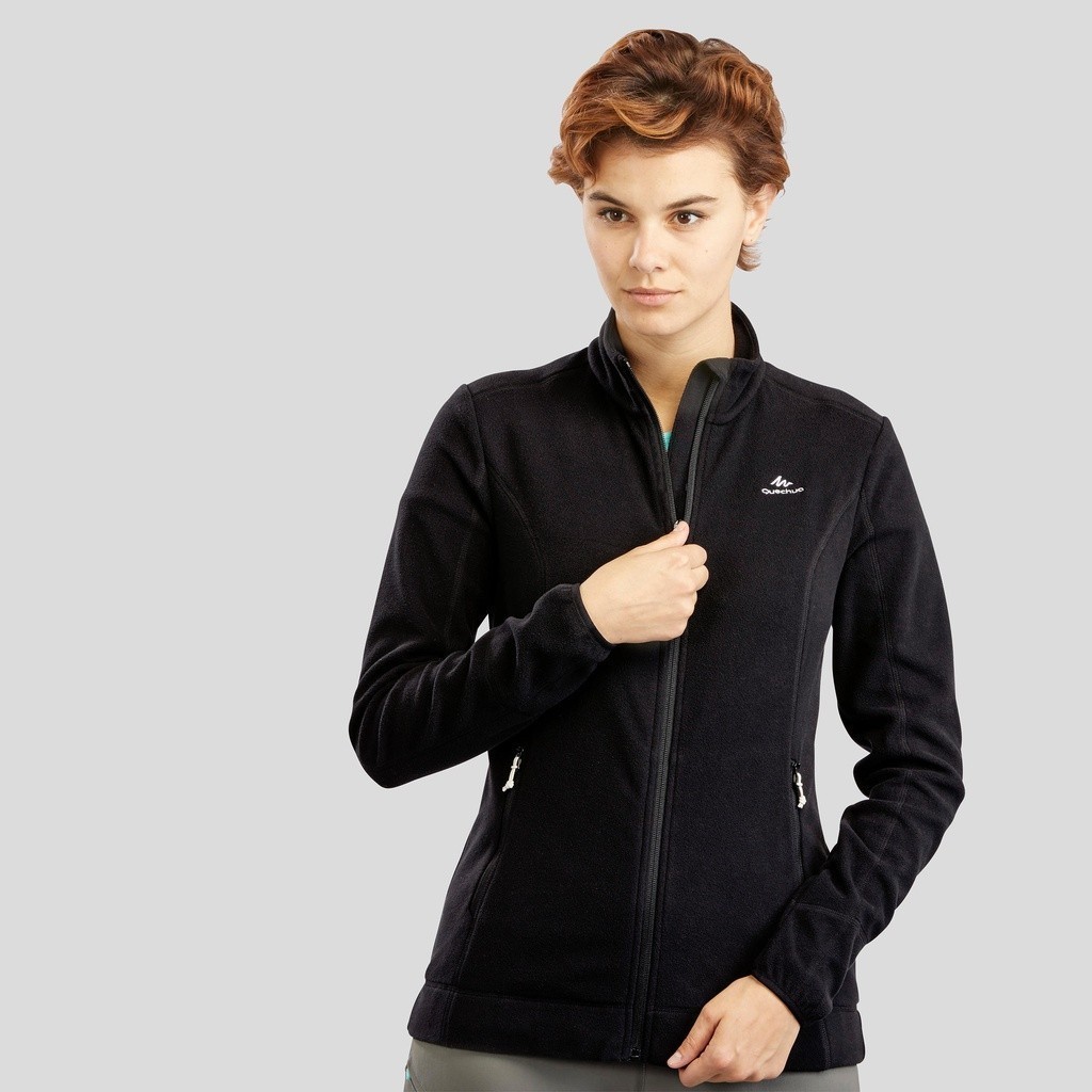 Mô tả Áo khoác nỉ hiking vùng núi mh120 cho nữ đen DECATHLON quechua mã 8505621 - 2