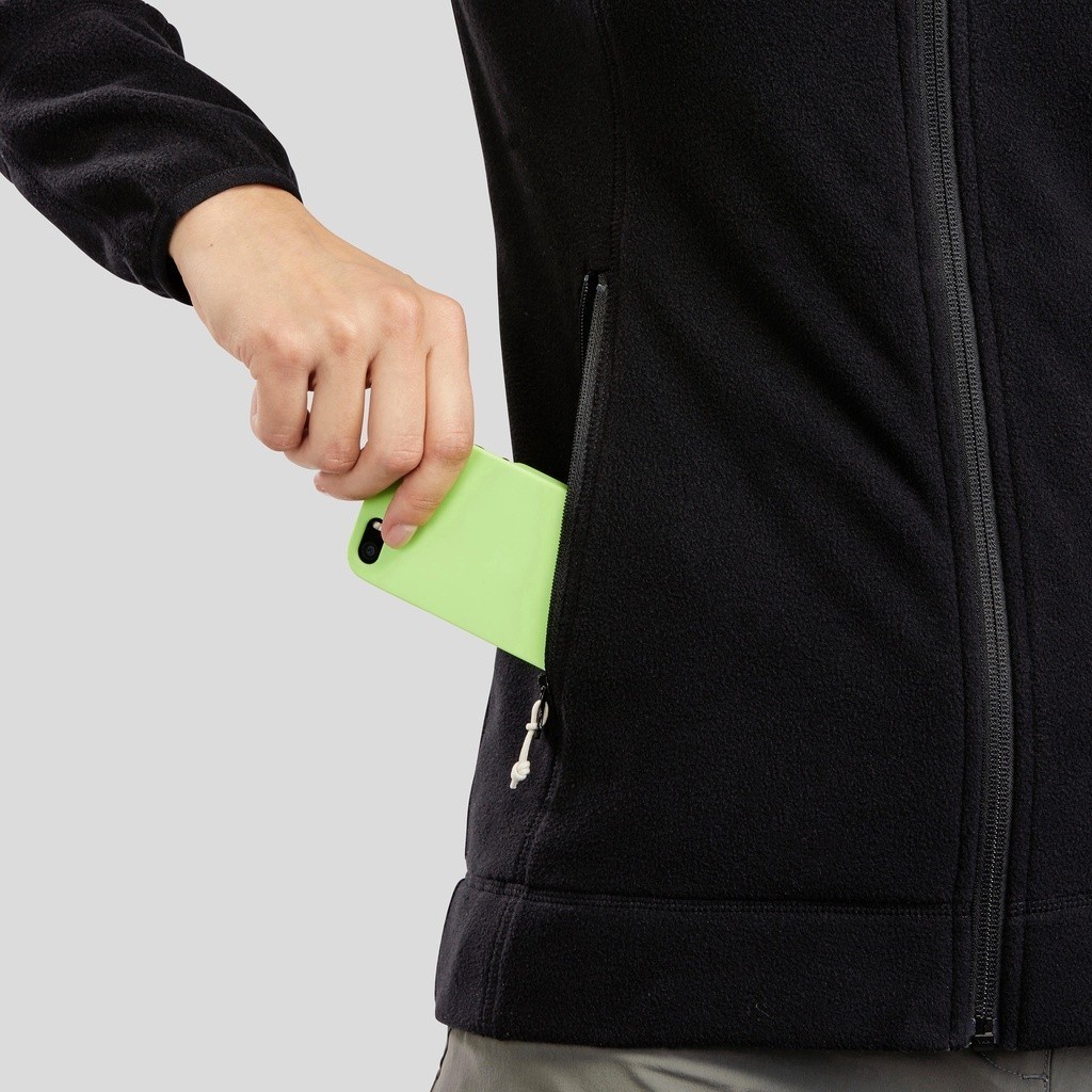 Mô tả Áo khoác nỉ hiking vùng núi mh120 cho nữ đen DECATHLON quechua mã 8505621 - 7
