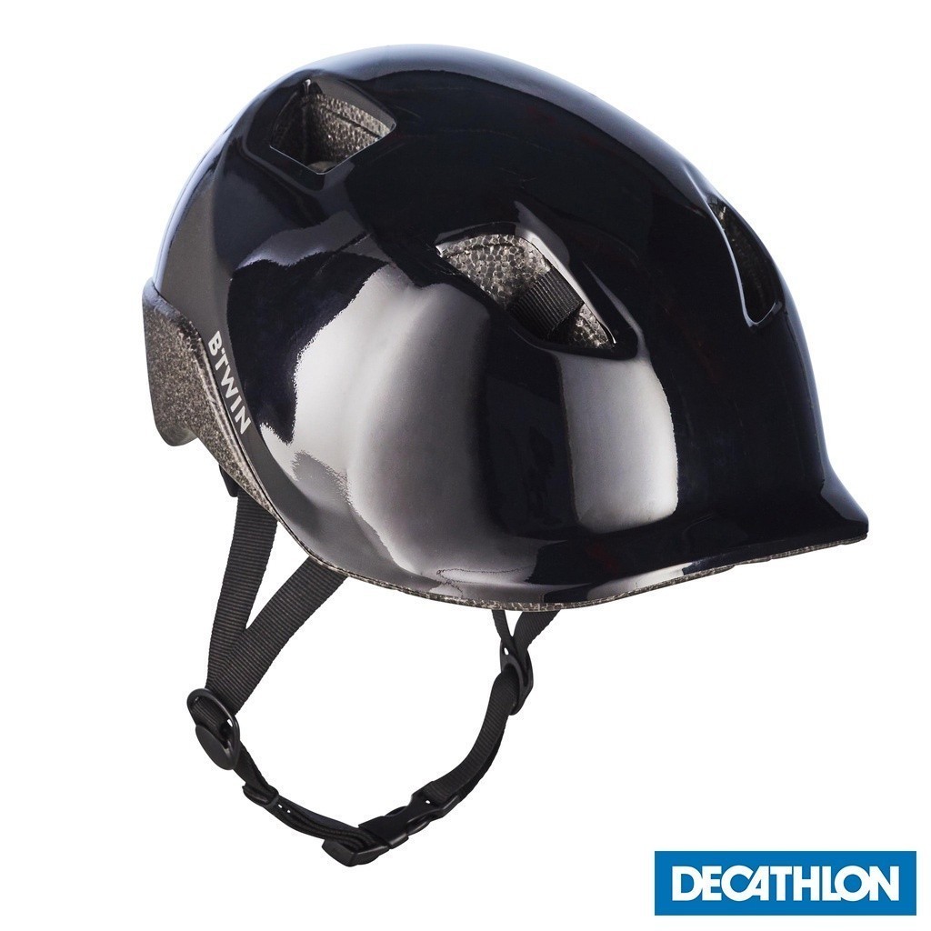 Mô tả Mũ bảo hiểm đạp xe 100 cho trẻ em đen DECATHLON btwin mã 8737453 - 1