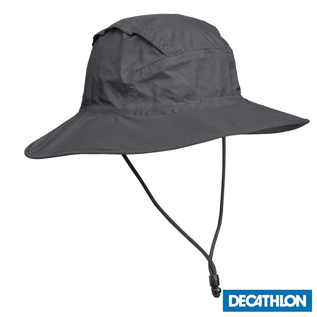 Mô tả Mũ nón rộng vành chống thấm nước leo núi trekking trek 900 xám sẫm DECATHLON forclaz mã 8526272 - 1