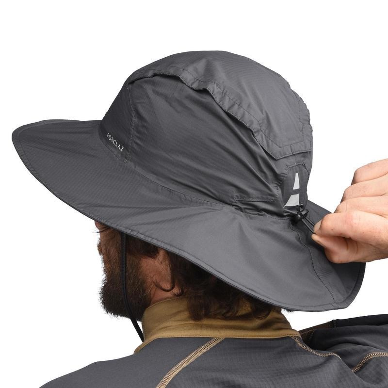 Mô tả Mũ nón rộng vành chống thấm nước leo núi trekking trek 900 xám sẫm DECATHLON forclaz mã 8526272 - 7