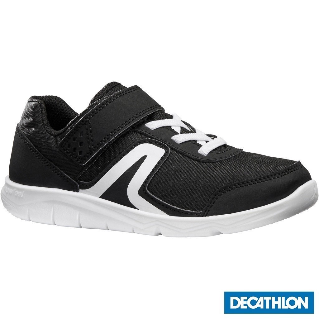 Mô tả Giày đi bộ thể dục pw 100 cho trẻ em đen trắng DECATHLON mã 8403427 - 1