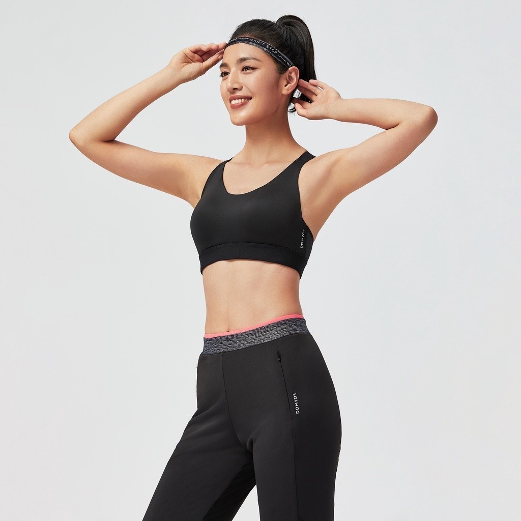 Mô tả Áo bra fitness nâng đỡ tốt 900 cho nữ đen trơn DECATHLON DOMYOS mã 8589403 - 2