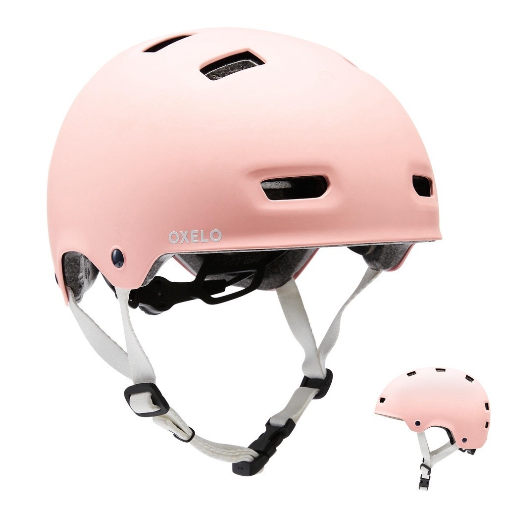 Mô tả Mũ bảo hiểm trượt patin mf500 hồng DECATHLON oxelo mã 8586685 - 1