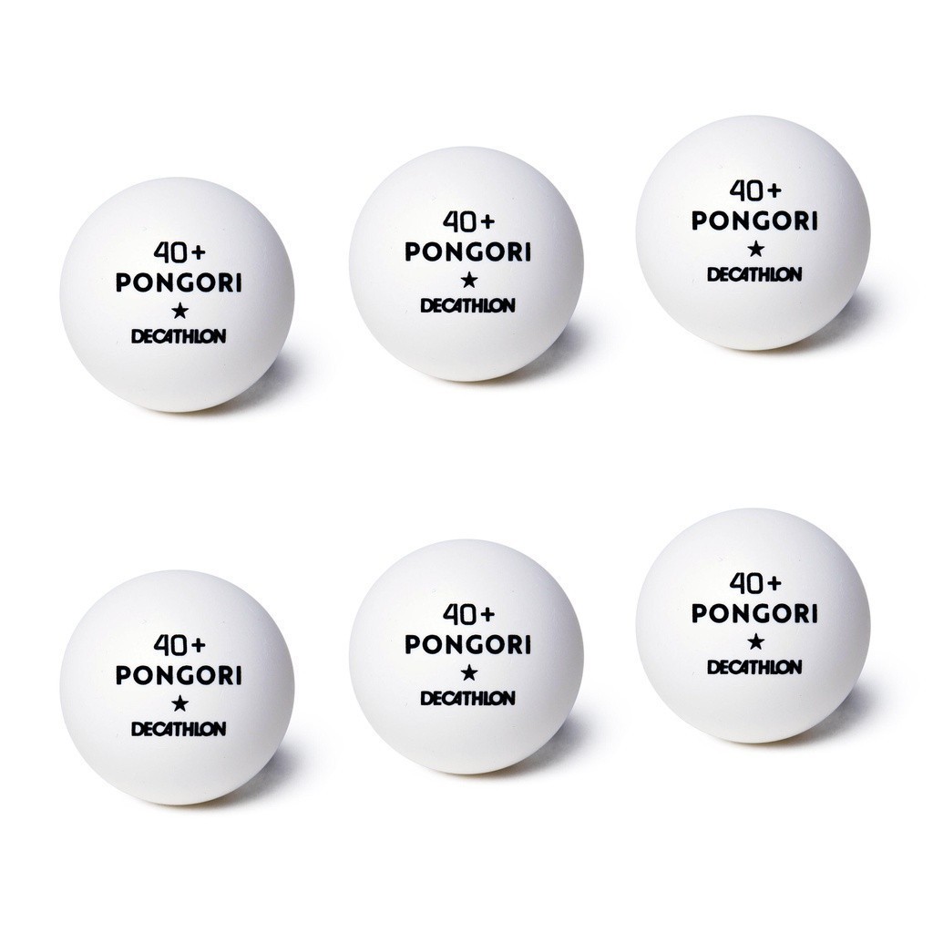 Mô tả Hộp 6 quả bóng bàn ttb 100* 40+ trắng pongori mã 8773542 - 1