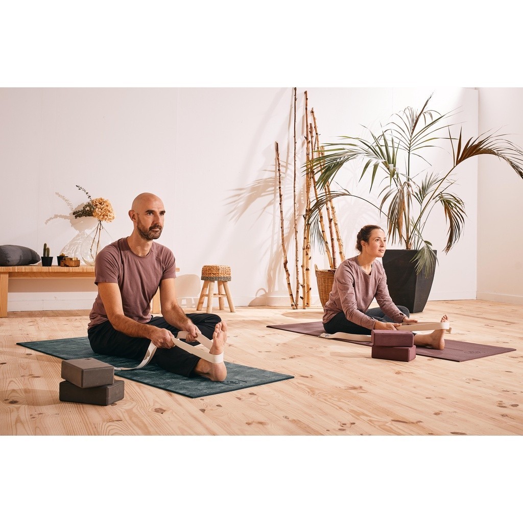 Mô tả Dây đai cotton hữu cơ tập yoga xám DECATHLON kimjaly mã 8502978 - 7