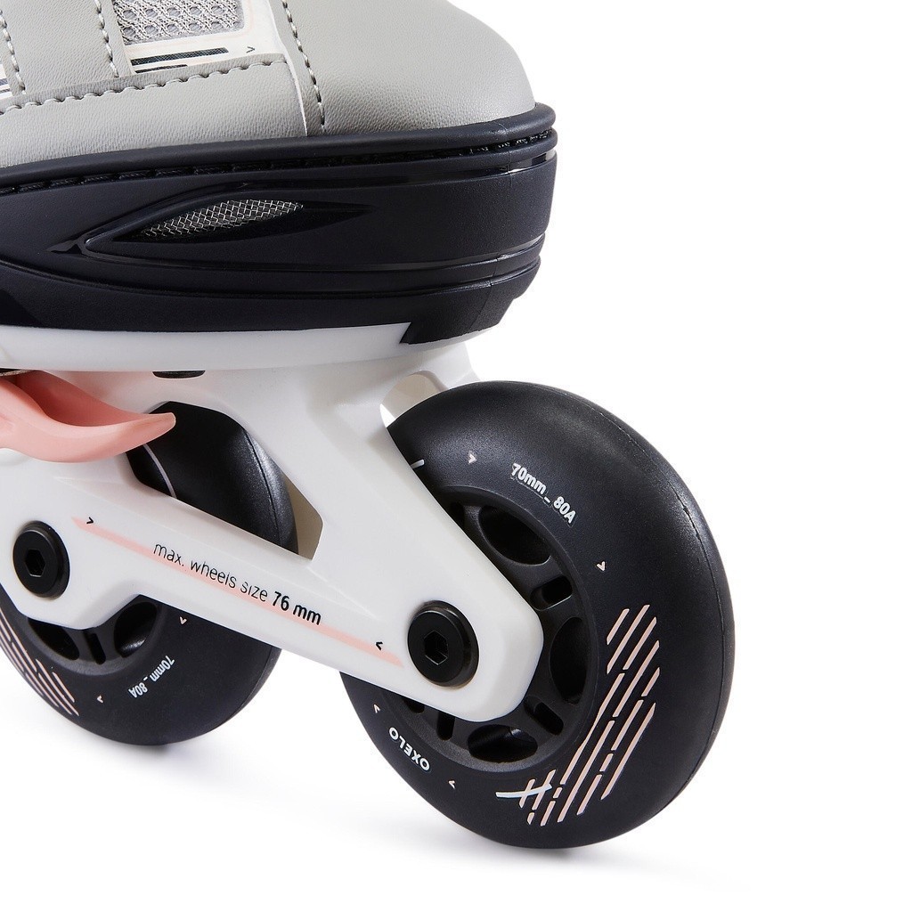 Mô tả Giày patin 1 hàng fit3 cho trẻ em xám DECATHLON oxelo mã 8580560 - 8