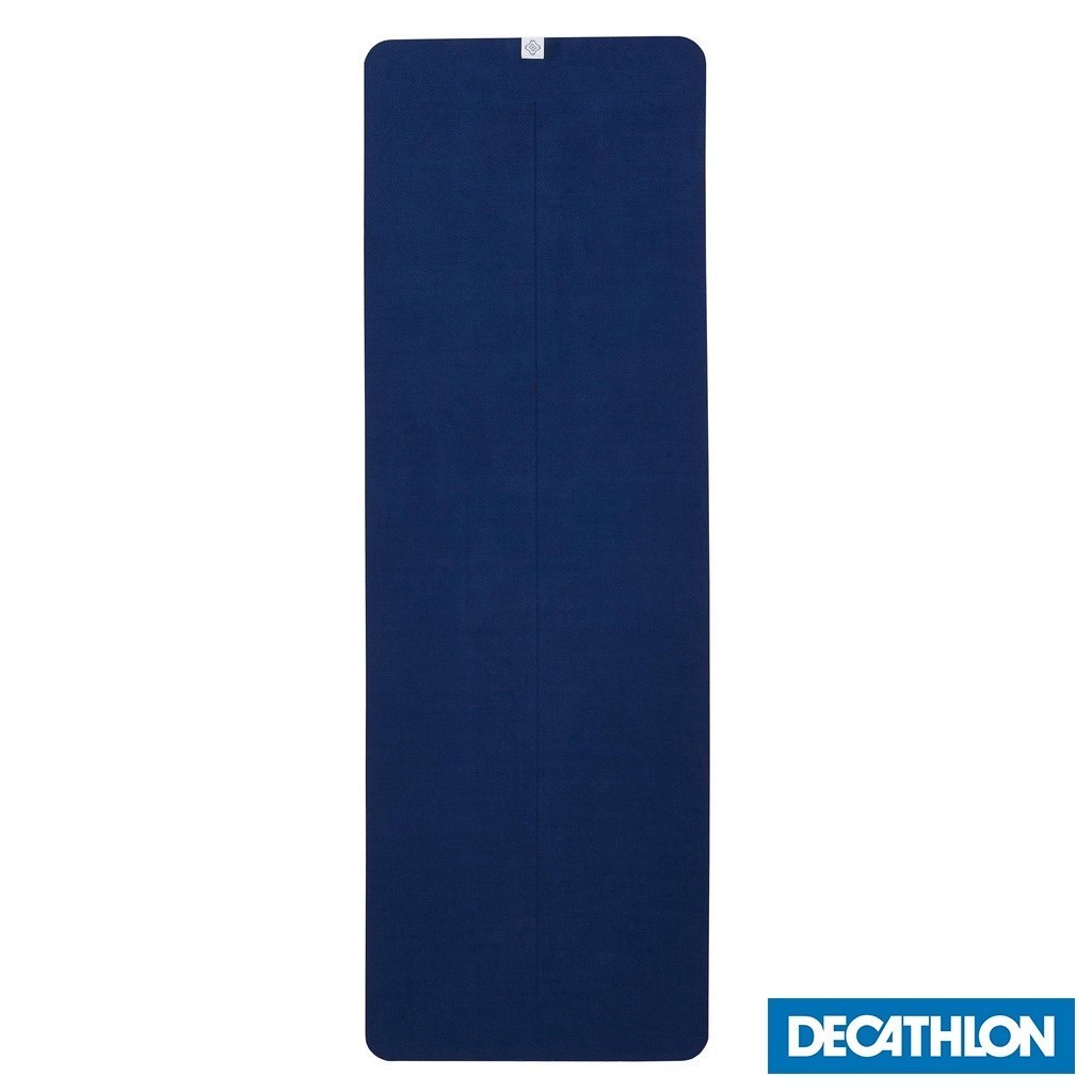 Mô tả Khăn trải tập yoga không trơn xám xanh dương DECATHLON kimjaly mã 8576776 - 1