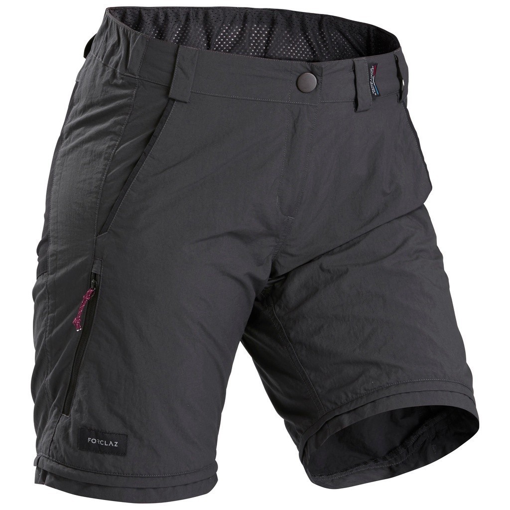 Mô tả Quần dài leo núi trekking có thể điều chỉnh cho nữ travel 100 xám DECATHLON forclaz mã 8544763 - 3