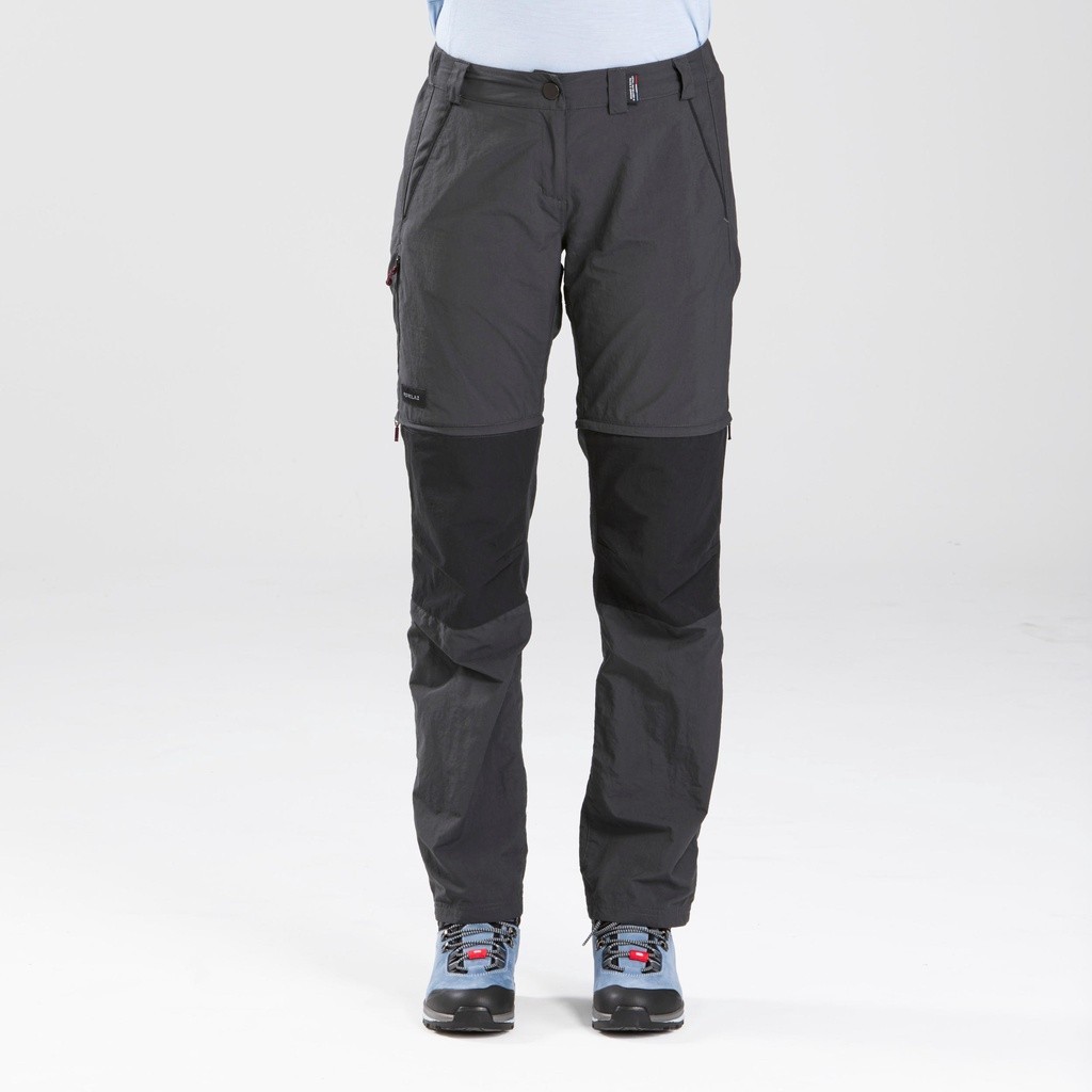 Mô tả Quần dài leo núi trekking có thể điều chỉnh cho nữ travel 100 xám DECATHLON forclaz mã 8544763 - 6