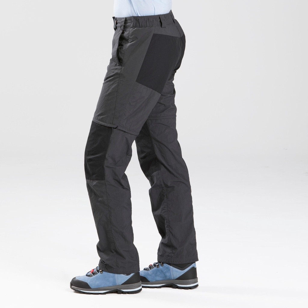 Mô tả Quần dài leo núi trekking có thể điều chỉnh cho nữ travel 100 xám DECATHLON forclaz mã 8544763 - 7