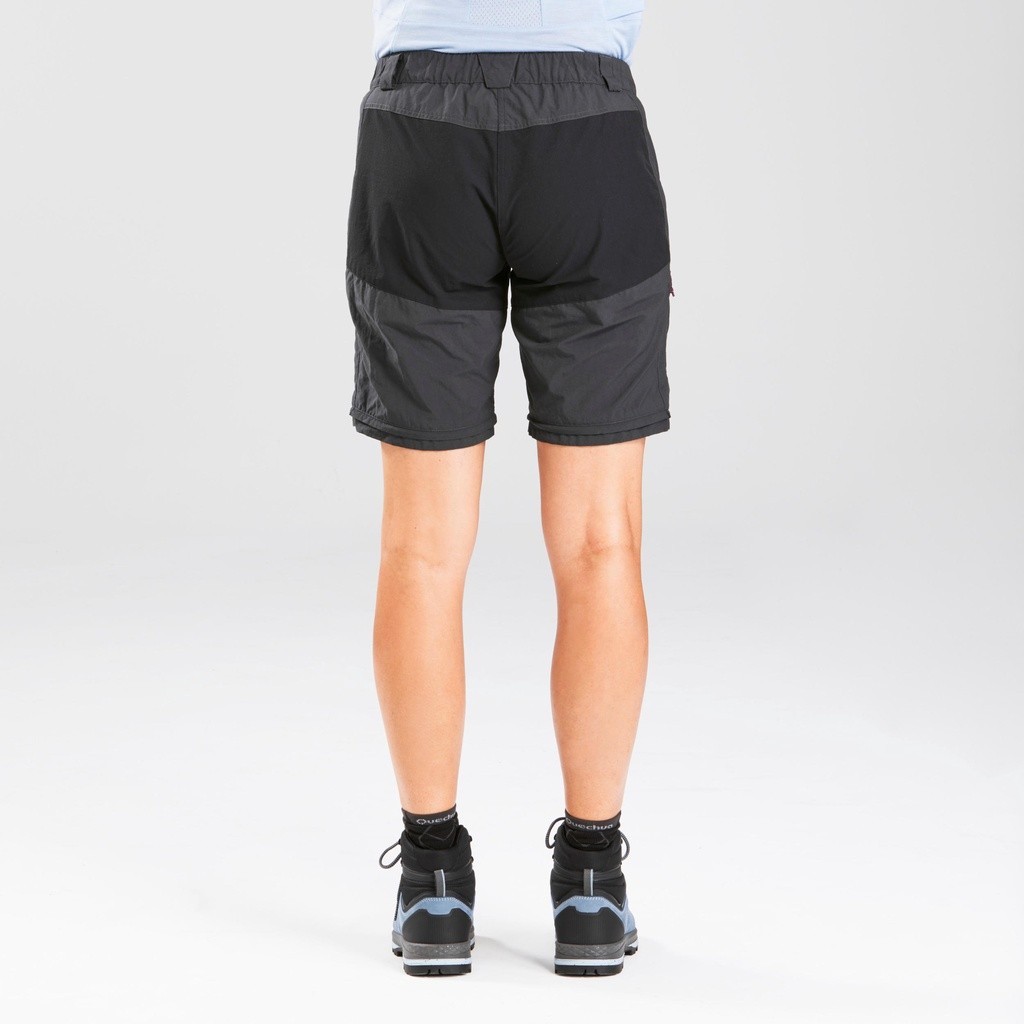 Mô tả Quần dài leo núi trekking có thể điều chỉnh cho nữ travel 100 xám DECATHLON forclaz mã 8544763 - 8