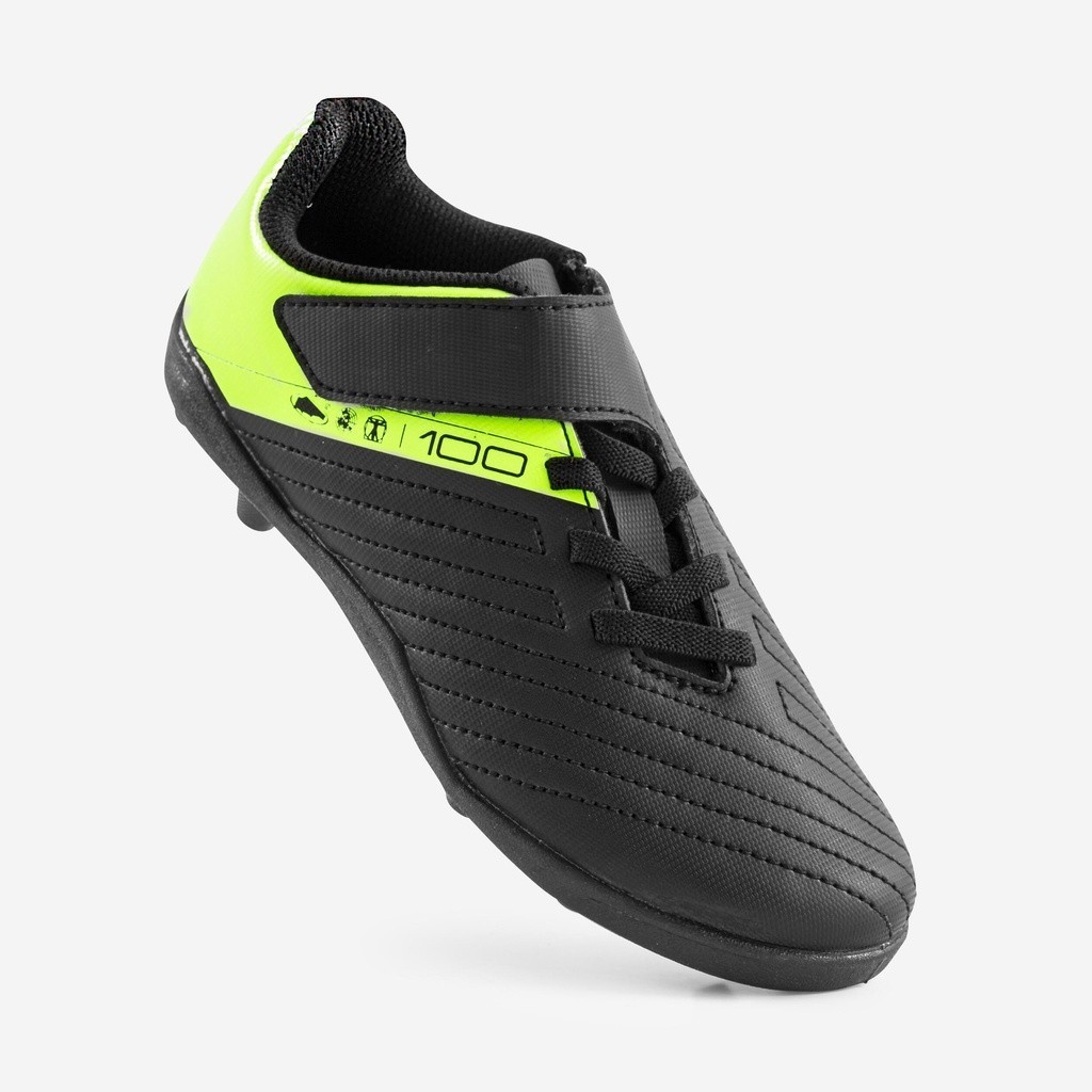 Mô tả Giày đá bóng quai dán agility 100 cho trẻ em đen vàng DECATHLON kipsta mã 8590458 - 4
