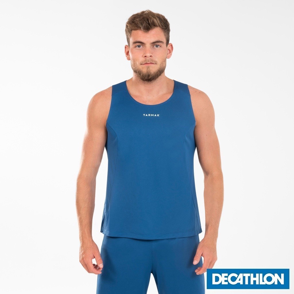 Mô tả Áo jersey áo thun không tay chơi bóng rổ t100 cho nam xanh navy DECATHLON tarmak mã 8518647 - 1