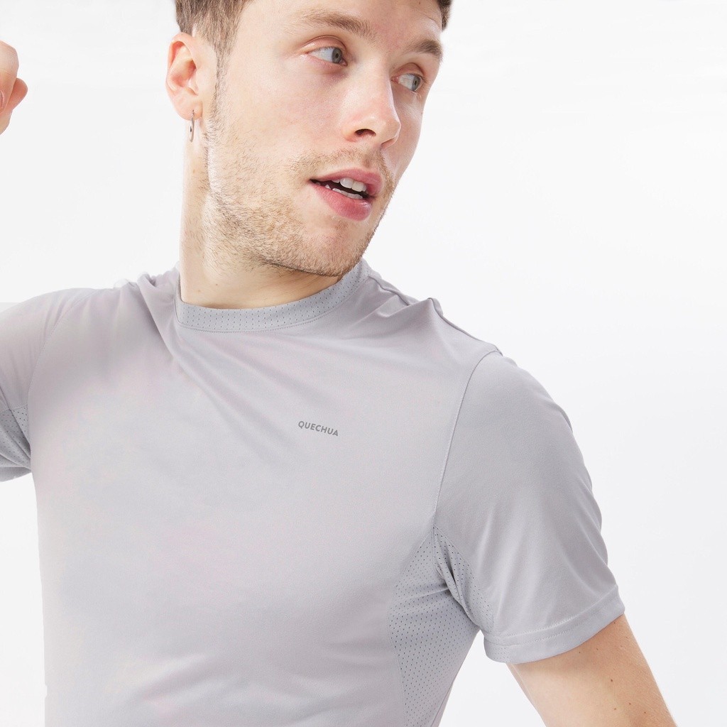 Mô tả Áo thun leo núi dã ngoại mh100 cho nam xám nhạt DECATHLON quechua nhiều màu - 8