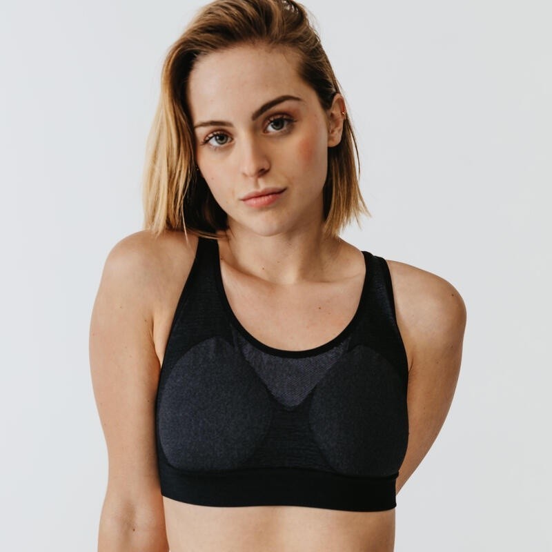 Mô tả Áo bra thể thao nâng đỡ trung bình first cho nữ đen DECATHLON kalenji mã 8772915 - 1