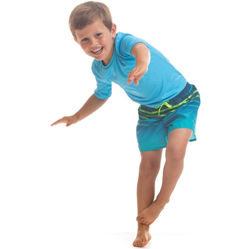 Mô tả Quần short lướt ván 100 tokyo cho trẻ em ngọc lam DECATHLON olaian mã 8559017 - 1
