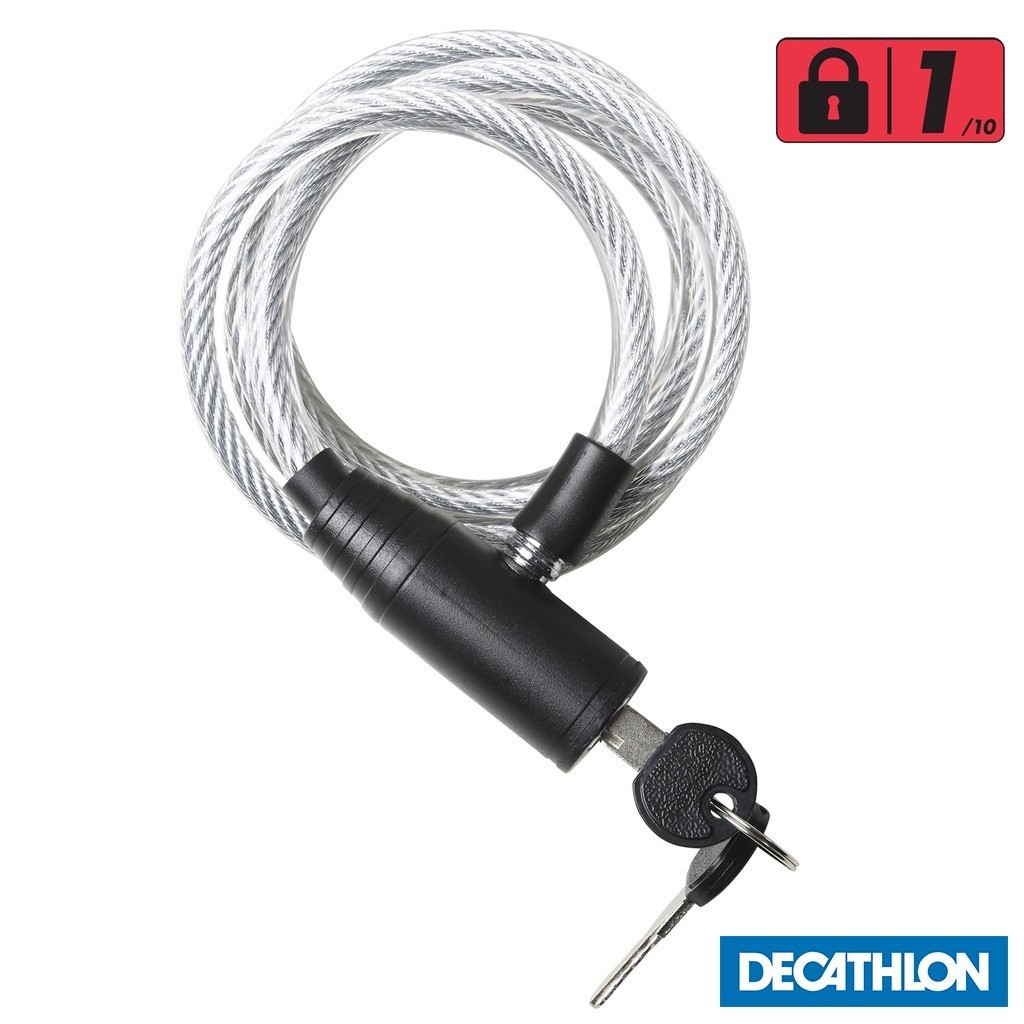 Mô tả Khóa xe bảo vệ phụ kiện xám DECATHLON elops mã 8303580 - 1