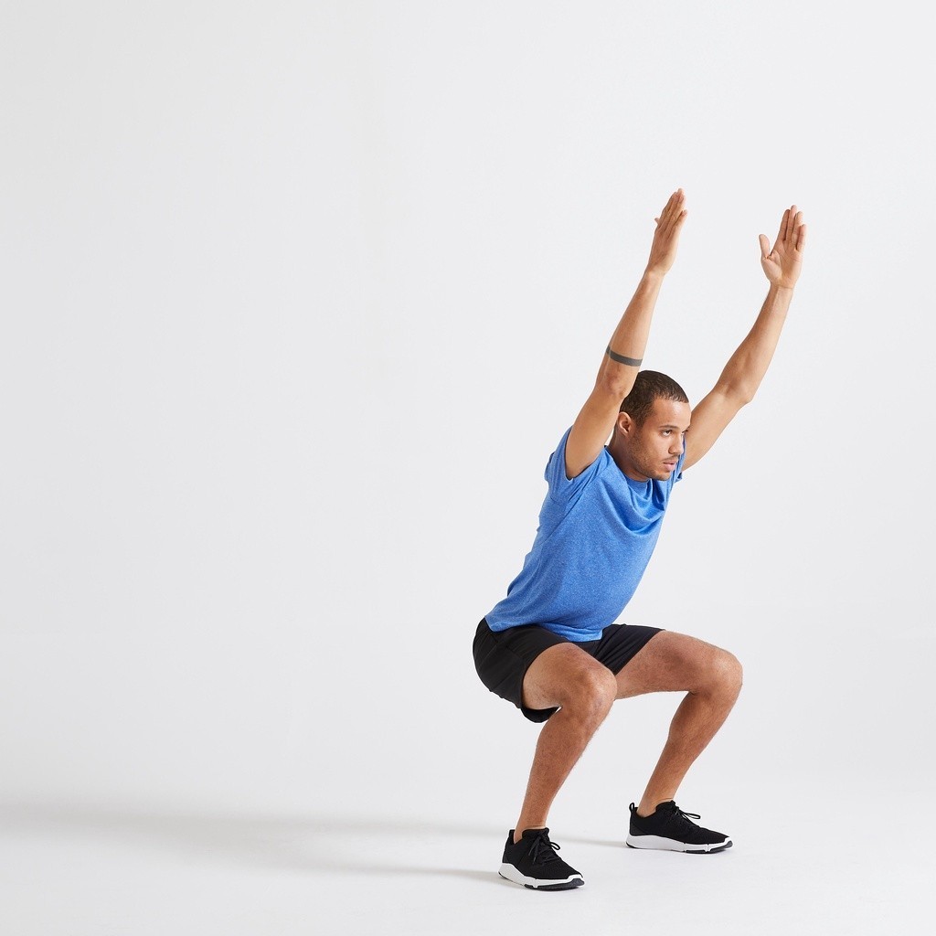 Mô tả Áo thun tập fitness 100 cho nam xanh dương DECATHLON DOMYOS mã 8603263 - 3