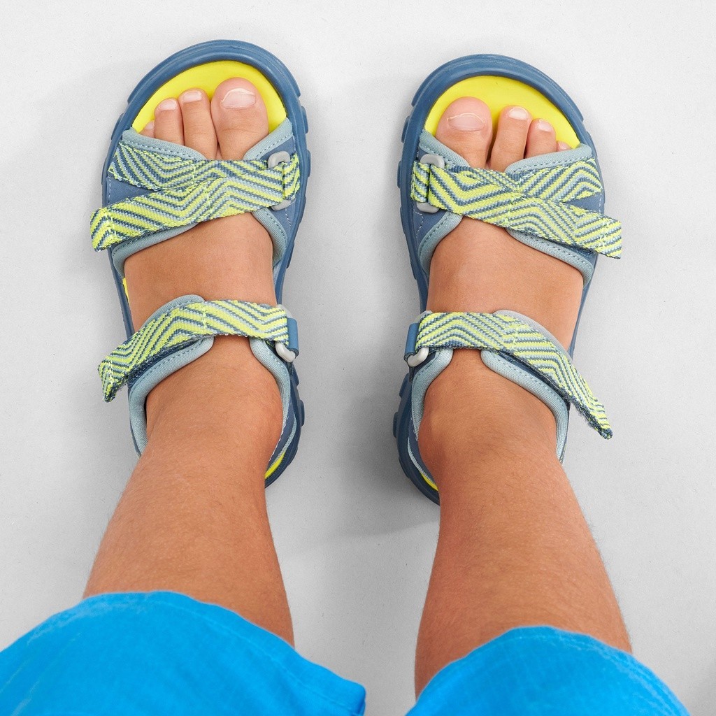 Mô tả Giày sandal leo núi dã ngoại mh100 cho trẻ em màu xanh nỏn chuối DECATHLON quechua mã 8595700 - 5