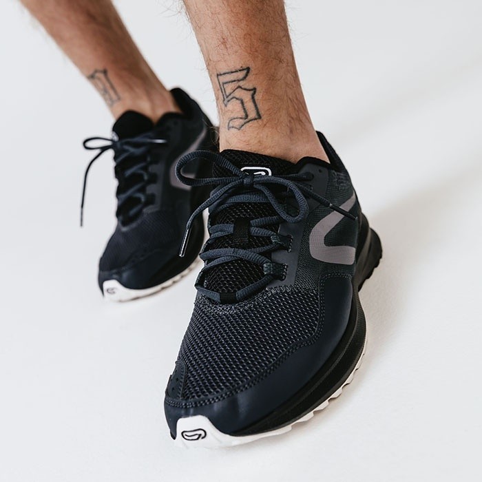 Mô tả Giày chạy bộ run active grip cho nam xám đen DECATHLON kalenji mã 8488639 - 7