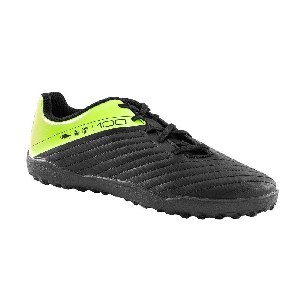 Mô tả Giày đá bóng agility 100 cho trẻ em đen neon DECATHLON kipsta mã 8766041 - 1
