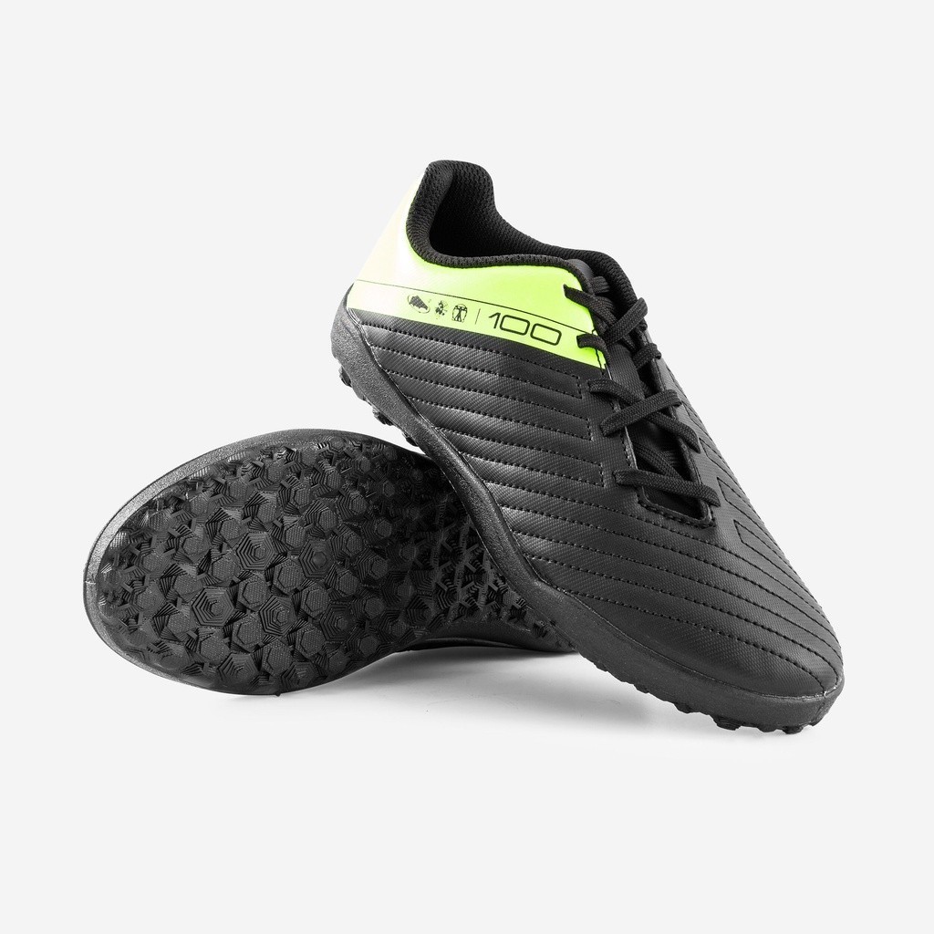 Mô tả Giày đá bóng agility 100 cho trẻ em đen neon DECATHLON kipsta mã 8766041 - 8