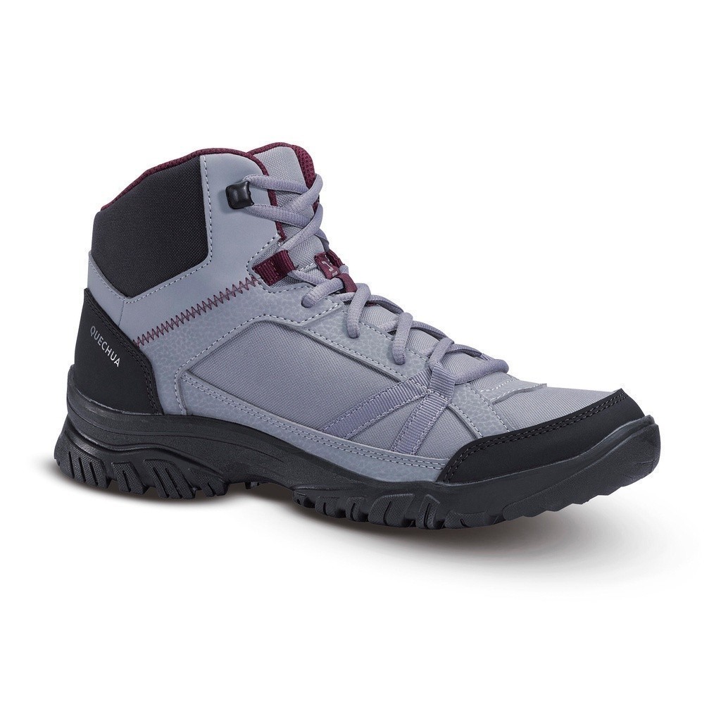 Mô tả Giày leo núi hiking nh100 cho nữ xám DECATHLON quechua mã 8649282 - 1