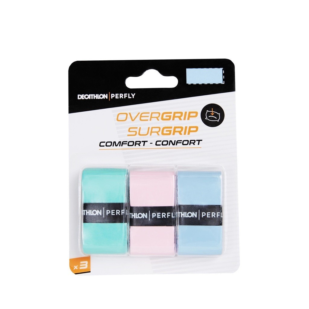 Mô tả Hộp 3 dây quấn vợt cầu lông comfort hồng mint xanh da trời DECATHLON perfly mã 8579969 - 6