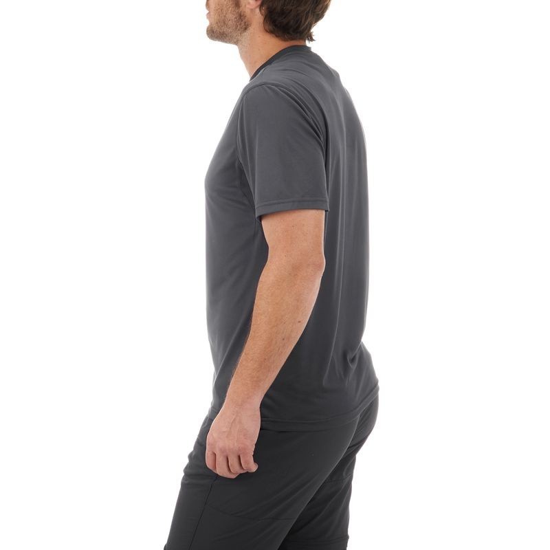 Mô tả Áo thun ngắn tay leo núi dã ngoại techfresh 50 cho nam xám sẫm DECATHLON quechua mã 8316244 - 4
