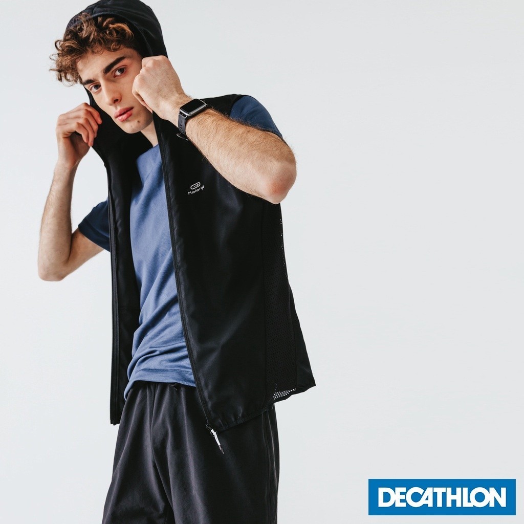 Mô tả Áo khoác chạy bộ không tay run wind h cho nam đen DECATHLON kalenji mã 8487907 - 1