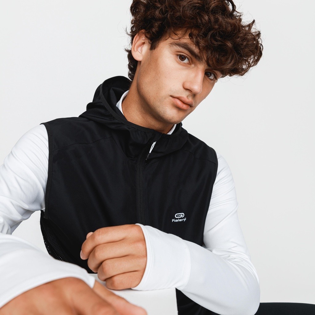 Mô tả Áo khoác chạy bộ không tay run wind h cho nam đen DECATHLON kalenji mã 8487907 - 7