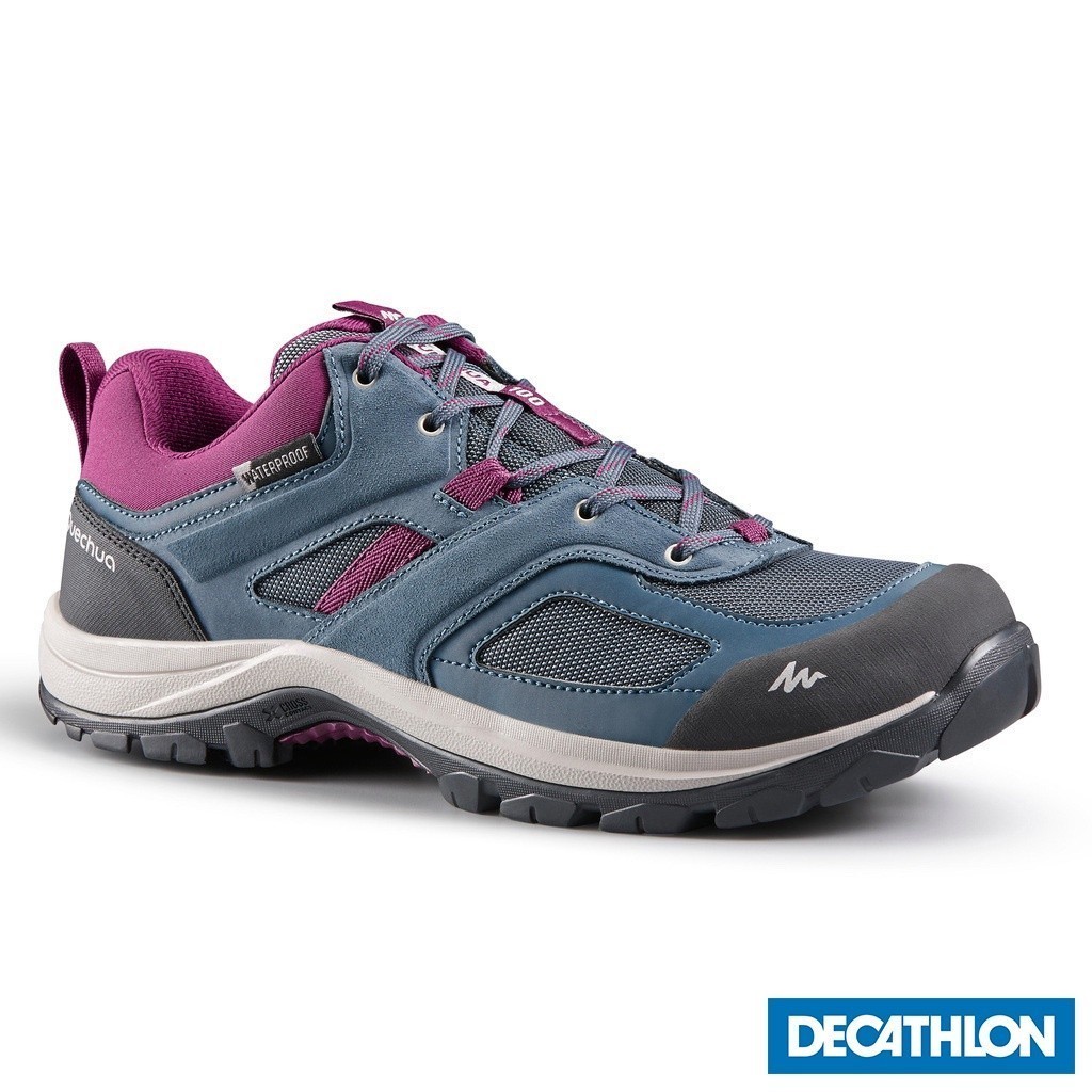 Mô tả Giày leo núi chống thấm mh100 cho nữ xanh dương mận chín DECATHLON quechua mã 8595670 - 1