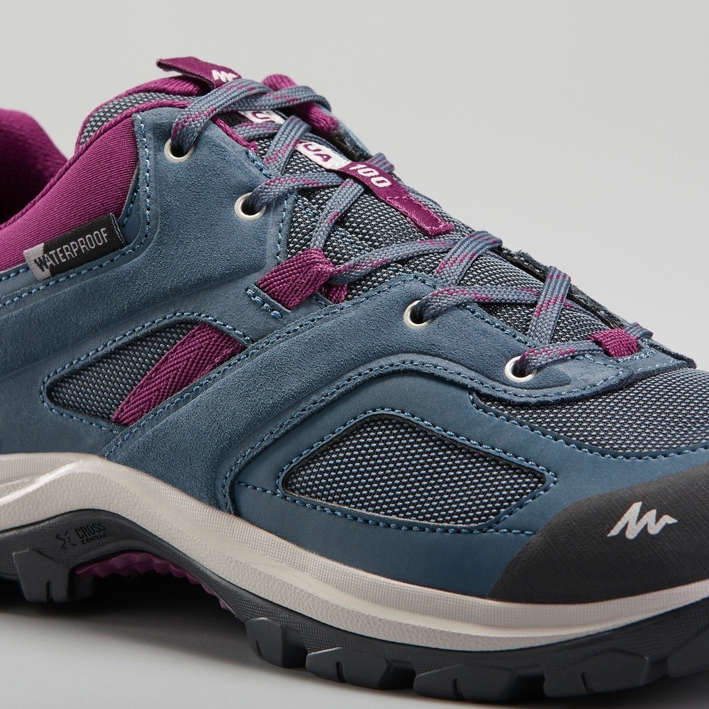 Mô tả Giày leo núi chống thấm mh100 cho nữ xanh dương mận chín DECATHLON quechua mã 8595670 - 7