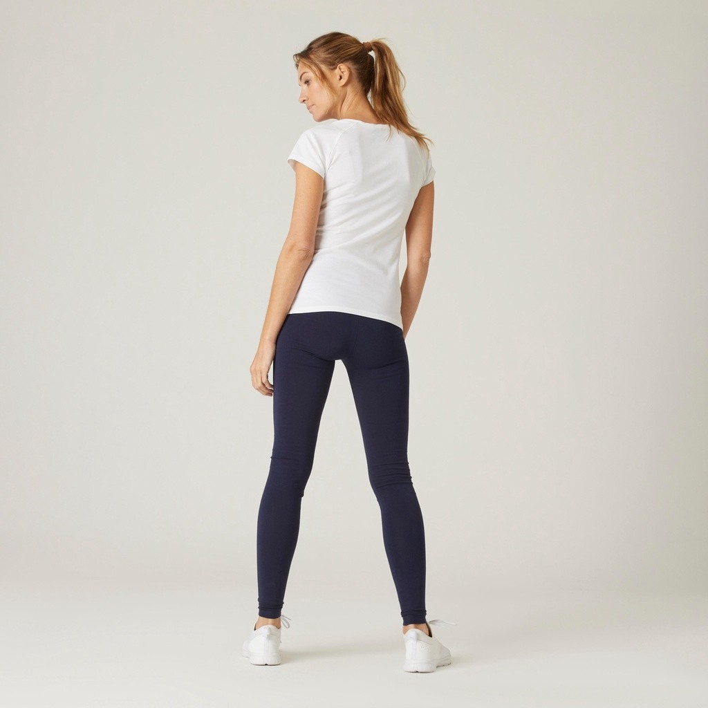 Mô tả Quần legging tập fitness cotton fit+ cho nữ xanh navy DECATHLON DOMYOS mã 8588881 - 3