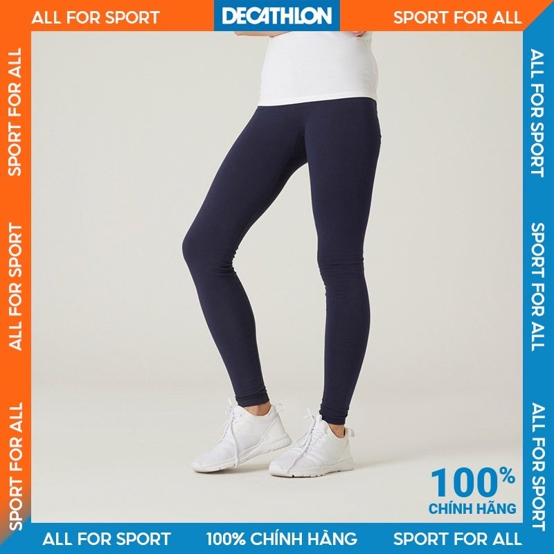 Mô tả Quần legging tập fitness cotton fit+ cho nữ xanh navy DECATHLON DOMYOS mã 8588881 - 6