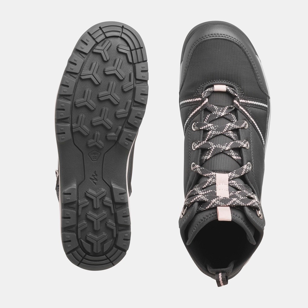 Mô tả Giày leo núi dã ngoại hiking chống thấm nh150 cho nữ xám đen DECATHLON quechua mã 8602931 - 4