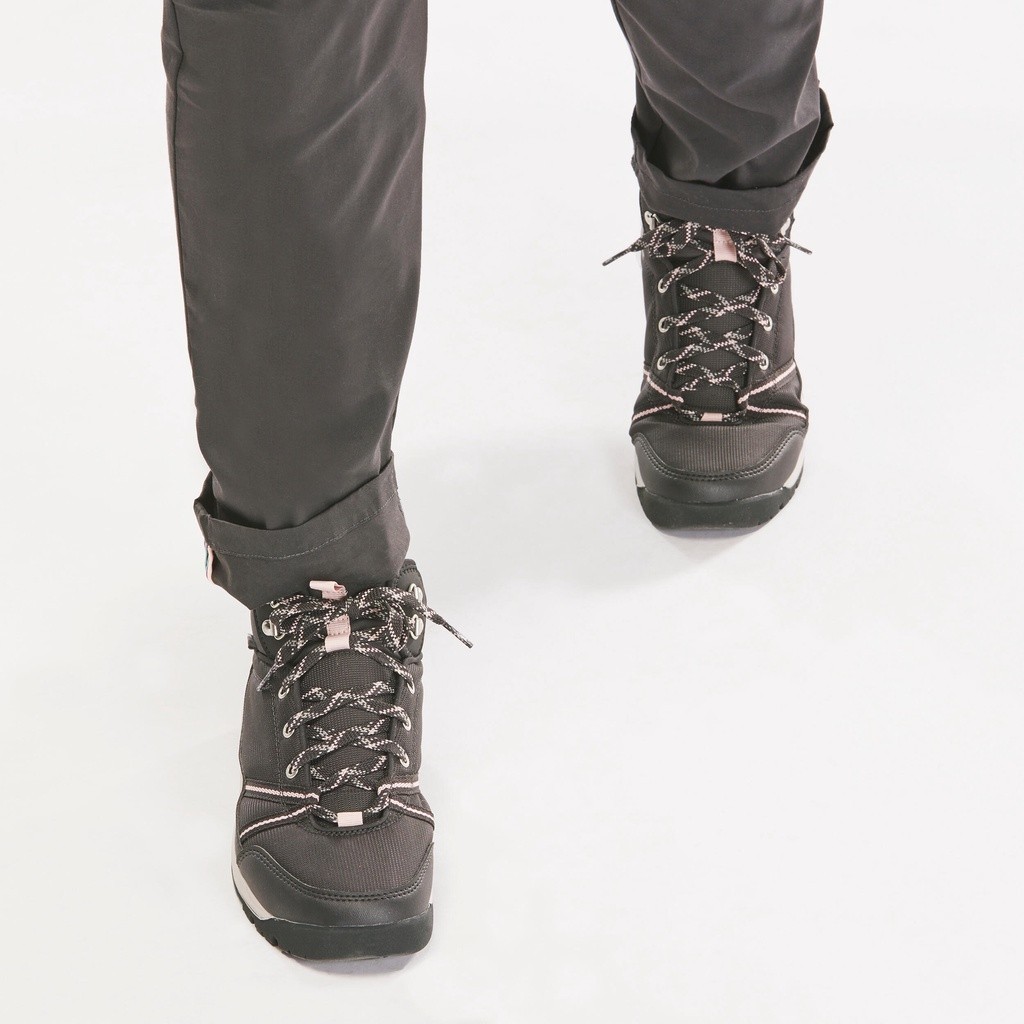 Mô tả Giày leo núi dã ngoại hiking chống thấm nh150 cho nữ xám đen DECATHLON quechua mã 8602931 - 7