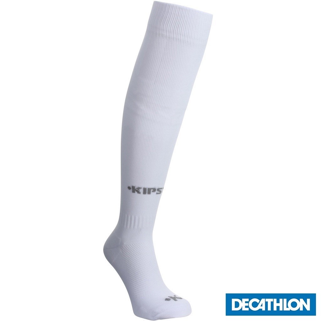 Mô tả Tất đá bóng ngang gối f100 cho thiếu niên trắng DECATHLON kipsta mã 8350125 - 1